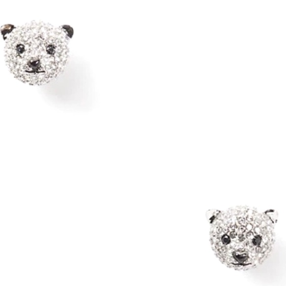 $59 Kate Spade Arctic Friends Polar Bear Pave Stud Earrings - Picture 1 of 5